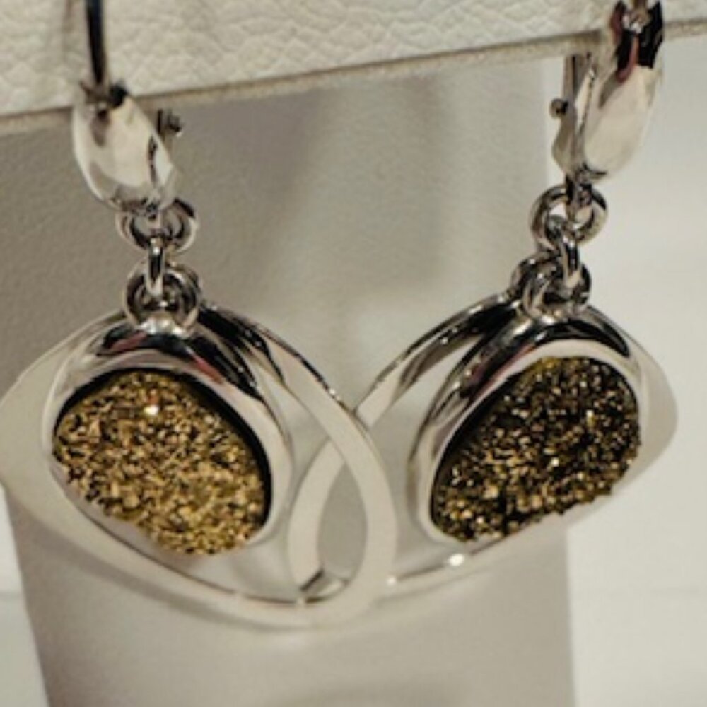 Frederic Duclos Druzy Quartz Earrings - NEW / SALE
